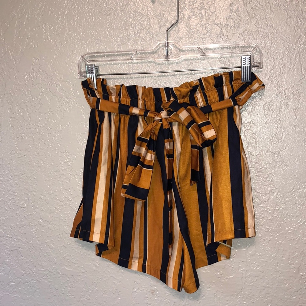 striped dress shorts